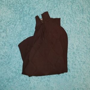 Brown quarter zip sweater